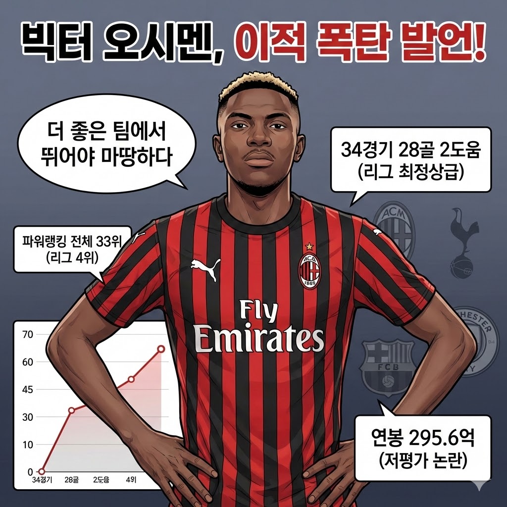 [오시멘 폭탄 발언] ";더 좋은 팀 원해